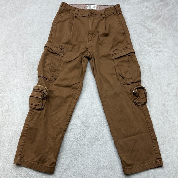 American Eagle Outfitters Other - American Eagle x Tru Kolors Cargo Pants Mens 28x30 Brown Pleated Utility Pockets